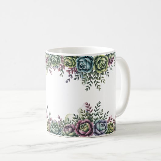 Mug Elegant Succulent Art (Devant droit)