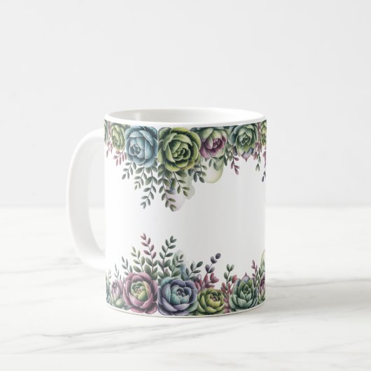Mug Elegant Succulent Art (Devant gauche)