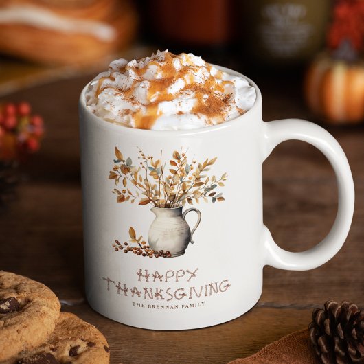 Mug Élégant Thanksgiving Fall Friendsgiving Cadeau