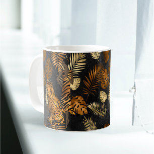 Mug Élégant tigre noir en cuivre