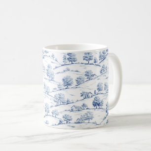 Mug Élégant Toile Bleu Scènes Pastorales Françaises Vi