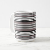 Mug Elégant Tons Terre Brown Savannah Stripes Motif (Devant gauche)