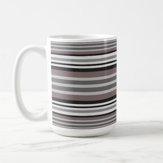 Mug Elégant Tons Terre Brown Savannah Stripes Motif (Gauche)