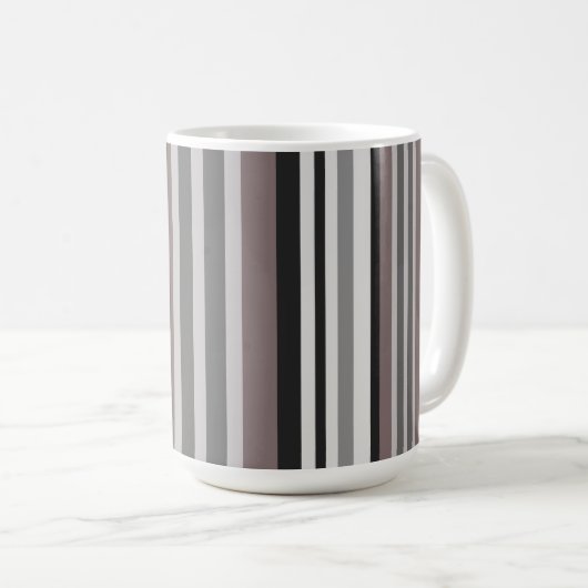 Mug Elégant Tons Terre Brown Savannah Stripes Motif (Devant droit)