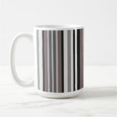 Mug Elégant Tons Terre Brown Savannah Stripes Motif (Gauche)