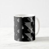 Mug Elégant triangle gris-noir géométrique (Devant droit)