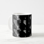 Mug Elégant triangle gris-noir géométrique (Devant gauche)