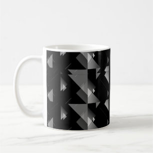 Mug Elégant triangle gris-noir géométrique