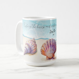 Mug Elégant Tropical Beach Seashells Pearls Nautique