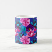 Mug Élégant Tropical Rose bleu violet vert (Centre)