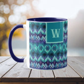 Mug Élégant Turquoise violet Motif Tribal