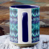 Mug Élégant Turquoise violet Motif Tribal