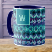 Mug Élégant Turquoise violet Motif Tribal