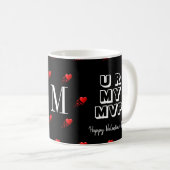 Mug Élégant Valentine U R MY MVP Monogramme personnali (Devant droit)