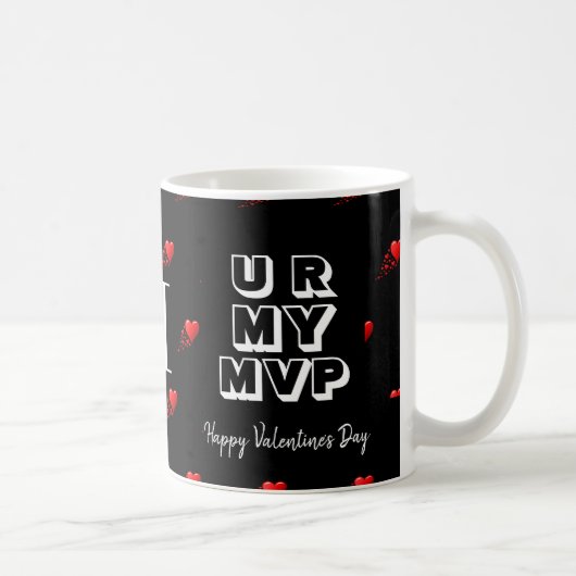 Mug Élégant Valentine U R MY MVP Monogramme personnali (Droite)
