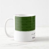 Mug Elégant vert foncé BIENVENUE À NOTRE MAISON Invité (Gauche)