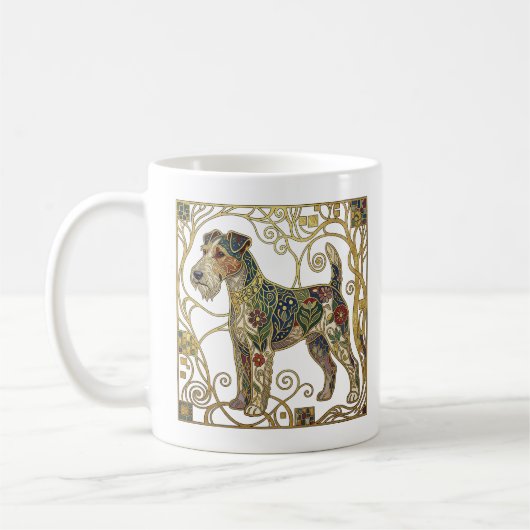Mug Elegant Viennese Secession Fox Terrier (Gauche)