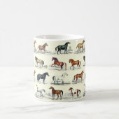 Mug Élégant Vintage Cheval races Motif (Centre)