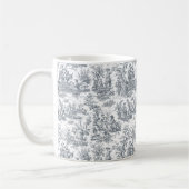 Mug Elégant vintage noir toile de jouy (Gauche)
