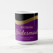 Mug Élégant violet et or monogramme (Centre)