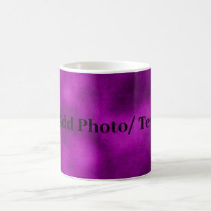 Mug Elégant violet velours personnalisé Photo et texte