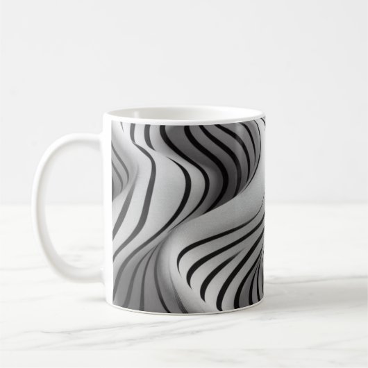 Mug Élégant Waves Fabric Design 5 (Gauche)