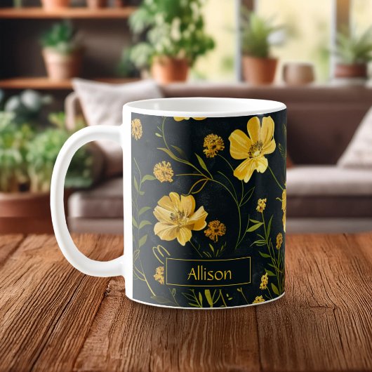 Mug Elegant Yellow Buttercup Flower