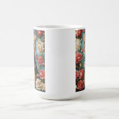 Mug Elégant Yorkshire Terrier Portrait Rose Garden (Centre)