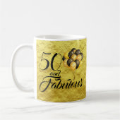 Mug Élégante 50e anniversaire Gold Foil Typographie no (Gauche)