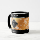 Mug Élégante 7ème anniversaire du Mariage de cuivre (Devant gauche)