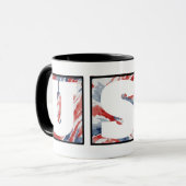 Mug Elégante aquarelle Abstraite "USA" (Devant gauche)