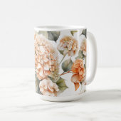 Mug Elégante aquarelle blanche vert orange boho (Devant droit)