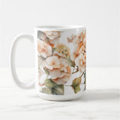 Mug Elégante aquarelle blanche vert orange boho (Gauche)