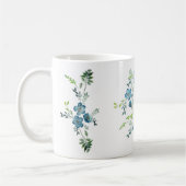 Mug Elégante aquarelle bleu vert (Gauche)