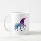 Mug Elégante aquarelle Bleu violet Unicorne moderne (Gauche)