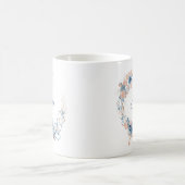 Mug Elégante aquarelle bleue florale (Centre)