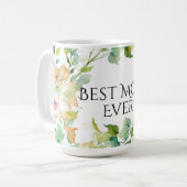 Mug Elégante aquarelle botanique fleurs sauvages Meill (Devant gauche)