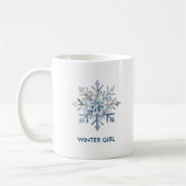 Mug Elégante aquarelle de flocon de neige (Gauche)