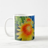 Mug Elégante aquarelle de tournesol (Gauche)