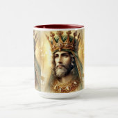 Mug Elégante aquarelle d'un roi sage (Centre)