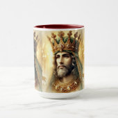 Mug Elégante aquarelle d'un roi sage (Centre)