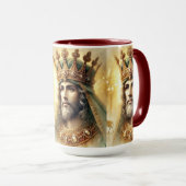 Mug Elégante aquarelle d'un roi sage (Devant droit)