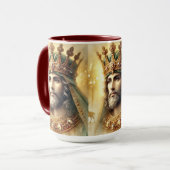 Mug Elégante aquarelle d'un roi sage (Devant gauche)