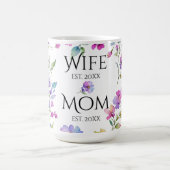 Mug Elégante aquarelle fleurie fleur sauvage maman épo (Centre)