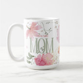 Mug Elégante aquarelle florale "Je t'aime maman" Moder (Gauche)