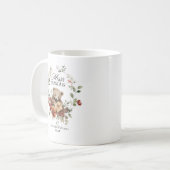 Mug Elégante aquarelle florale Joyeux voeux de Noël (Devant gauche)