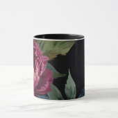 Mug Elégante aquarelle florale rose foncé (Centre)
