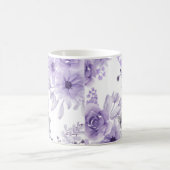 Mug Elégante aquarelle florale violette (Centre)