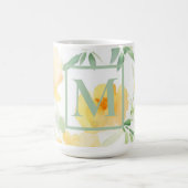 Mug Elégante aquarelle jaune orangé floral (Centre)