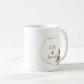 Mug Elégante Aquarelle Jaune Sunflower Sunny (Devant droit)